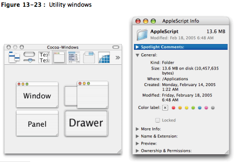 Figure 13-23: Utility Windows